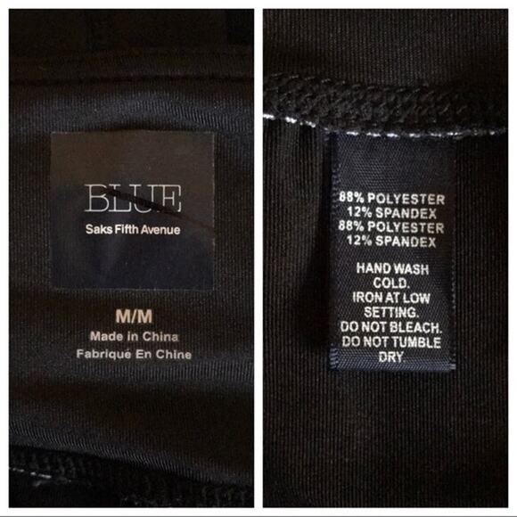 BLUE Saks Fifth Avenue Black Capri Ankle Athletic Pants Medium - Picture 2 of 5